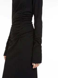 Gathered jersey dress