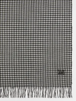 Gingham cashmere stole