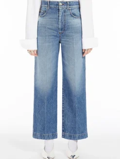 High-waisted cropped jeans