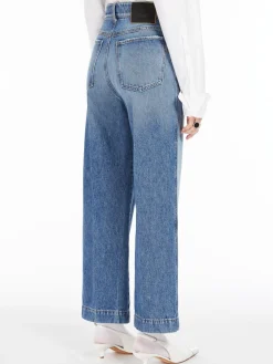 High-waisted cropped jeans