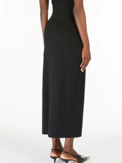 High-waisted knit skirt