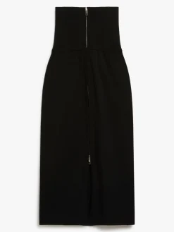 High-waisted knit skirt