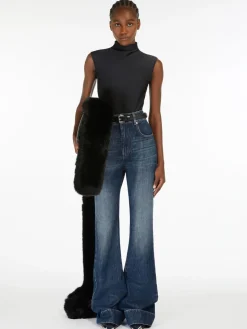 High-waisted 5-pocket trousers