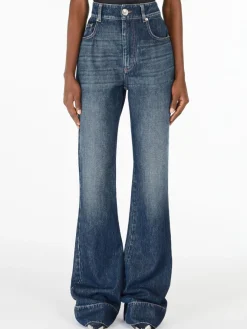 High-waisted 5-pocket trousers