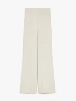 High-waisted scuba jersey trousers