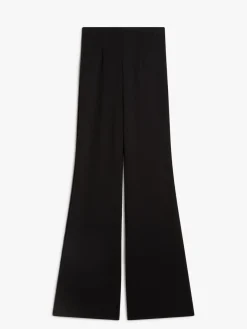 High-waisted scuba jersey trousers