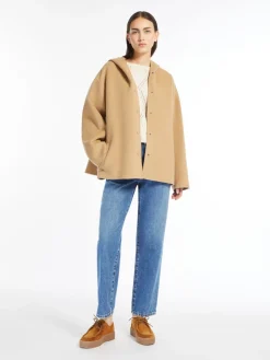 Hooded wool coat