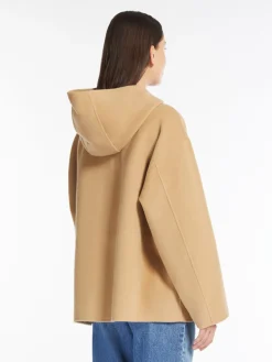 Hooded wool coat