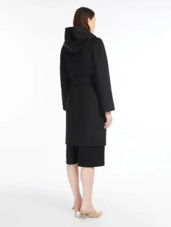 Hooded wool coat