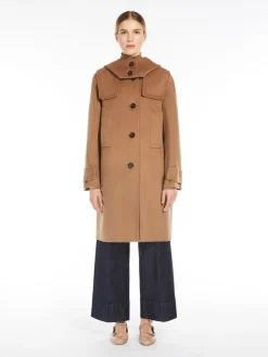 Hooded wool parka