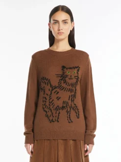 Inlaid alpaca and wool sweater