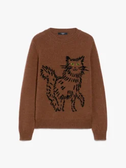 Inlaid alpaca and wool sweater
