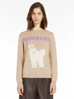 Inlaid alpaca and wool sweater