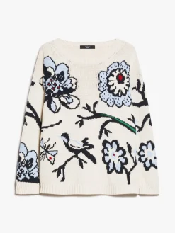 Inlaid cotton sweater