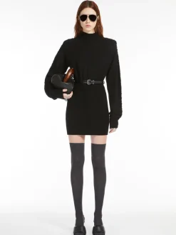 Inlay-detail knit dress