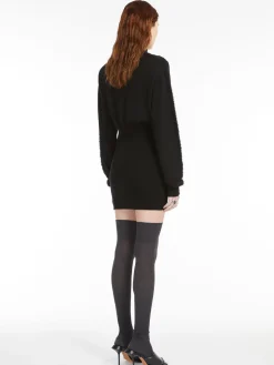 Inlay-detail knit dress