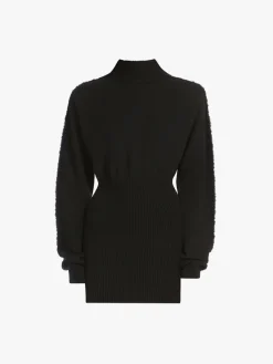 Inlay-detail knit dress