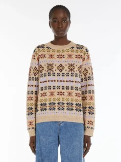 Jacquard alpaca and wool sweater