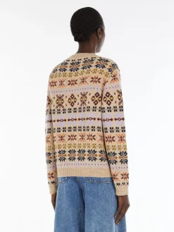 Jacquard alpaca and wool sweater