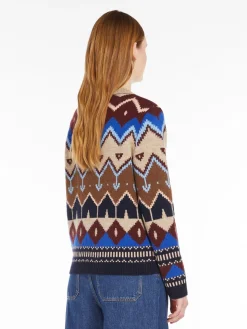 Jacquard alpaca and wool sweater