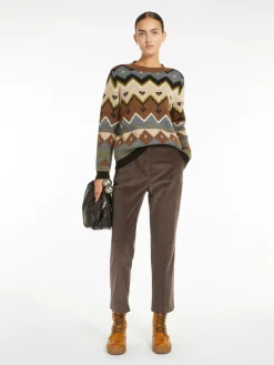 Jacquard alpaca and wool sweater