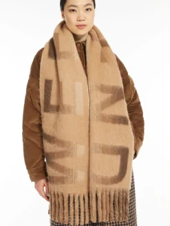 Jacquard alpaca-blend scarf