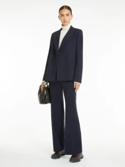 Jacquard flannel trousers