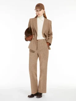 Jacquard flannel trousers
