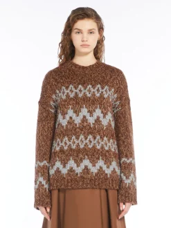Jacquard mohair sweater
