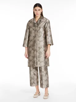 Jacquard silk coat