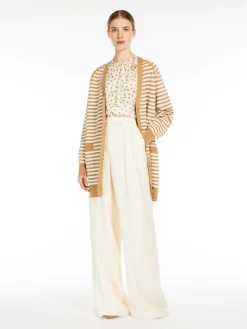 Jacquard viscose cardigan