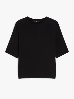 Jacquard viscose knit T-shirt