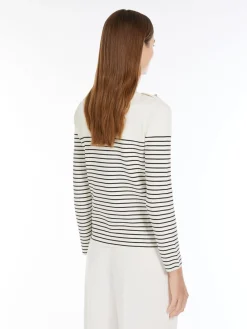Jacquard viscose sweater