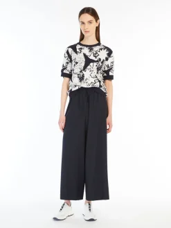 Jacquard viscose yarn T-shirt