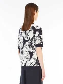 Jacquard viscose yarn T-shirt