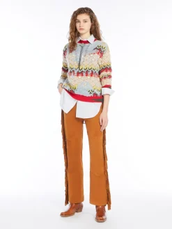 Jacquard wool-blend sweater