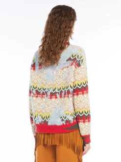 Jacquard wool-blend sweater