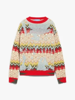 Jacquard wool-blend sweater
