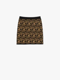 Jacquard yarn mini skirt