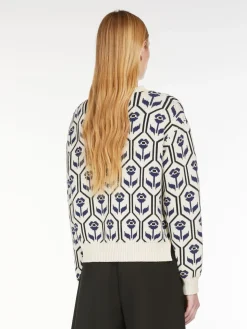 Jacquard-knit cotton sweater