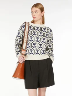 Jacquard-knit cotton sweater