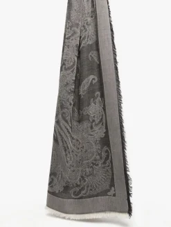 Jacquard-knit viscose and modal stole
