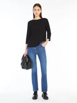 Jersey boat-neck T-shirt