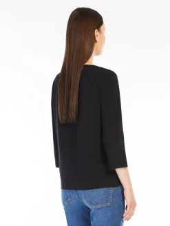 Jersey boat-neck T-shirt