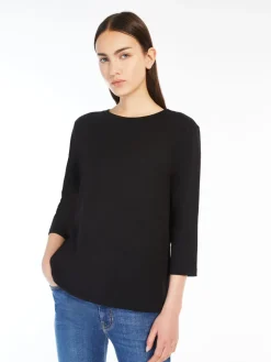 Jersey boat-neck T-shirt