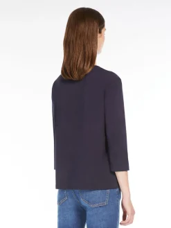 Jersey boat-neck T-shirt