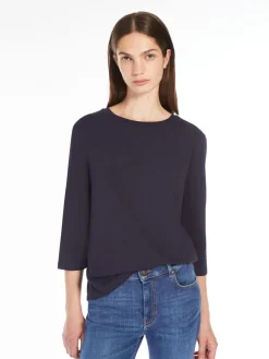 Jersey boat-neck T-shirt