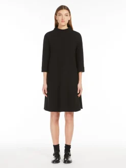 Jersey crêpe A-line dress