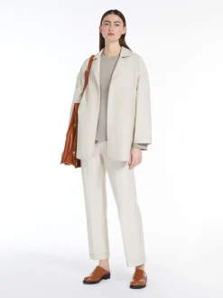 Jersey jacket with belt