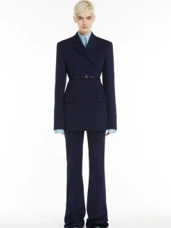 Jersey mini flare trousers